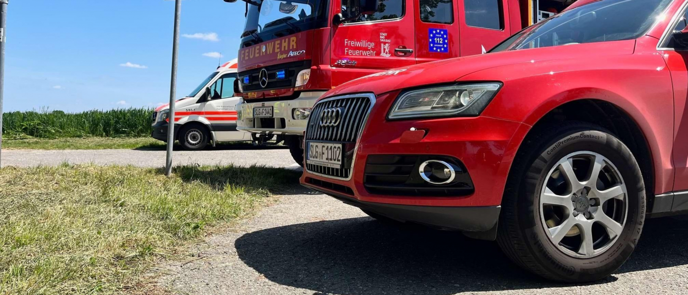 B2 - PKW Brand nach Verkehrsunfall