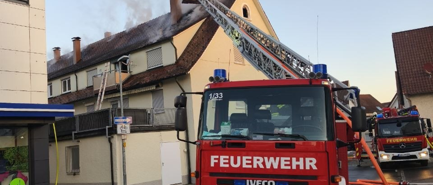 B5 - Überlandhilfe Dachstuhlbrand