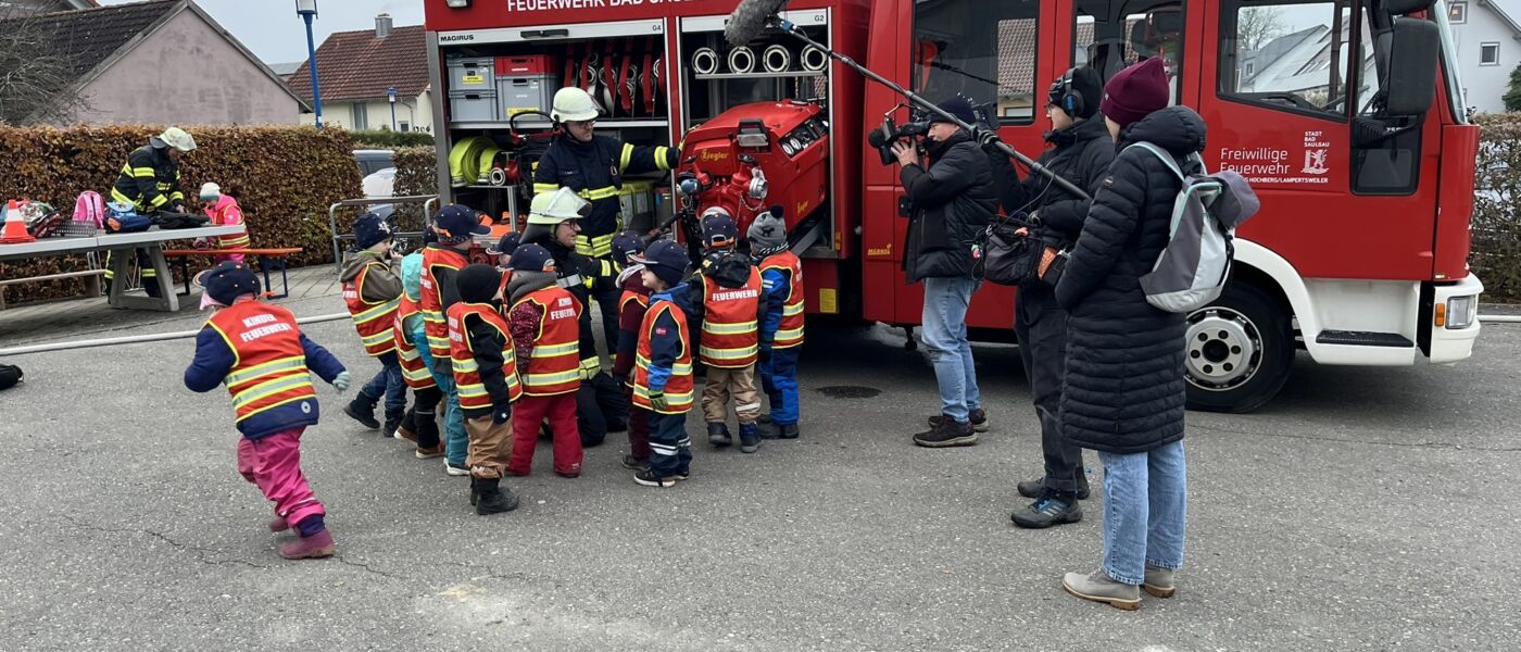 Filmaufnahmen der Kindergruppe