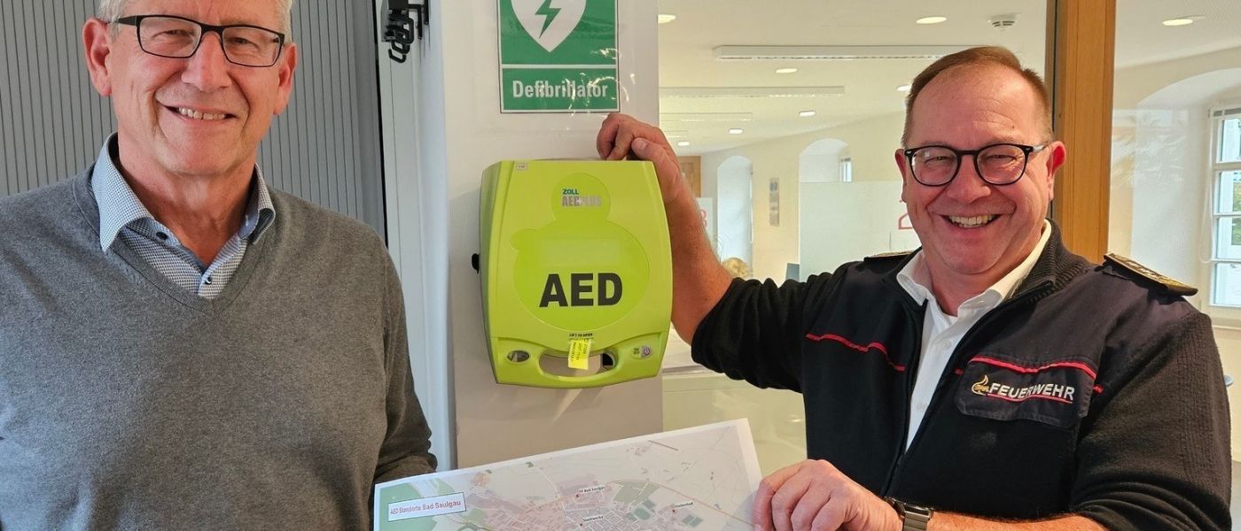 Zweite aktualisierte Karte der Defibrillatoren-Standorte von Bad Saulgau